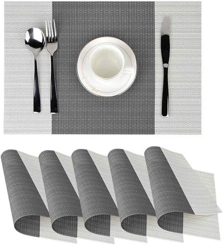Grey black stripe vinyl - black,