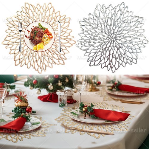 10pcs gold placemats round - 10pcs,