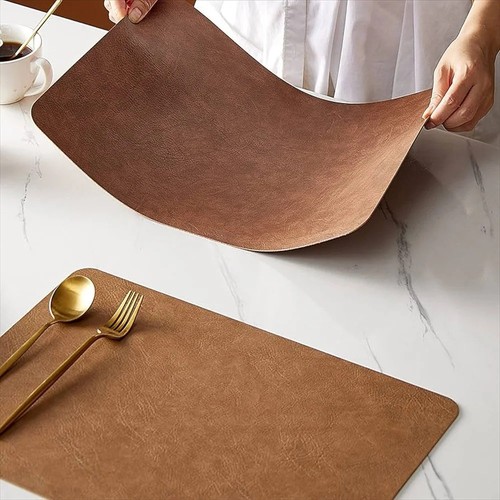 Faux leather placemats - faux,