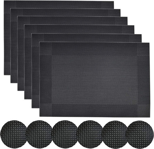 Black placemats and - black,