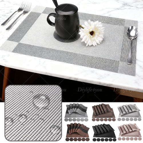 Washable 6pcs pvc place - 6pcs, mats