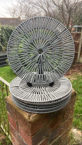 Set woven grey placemats - grey,