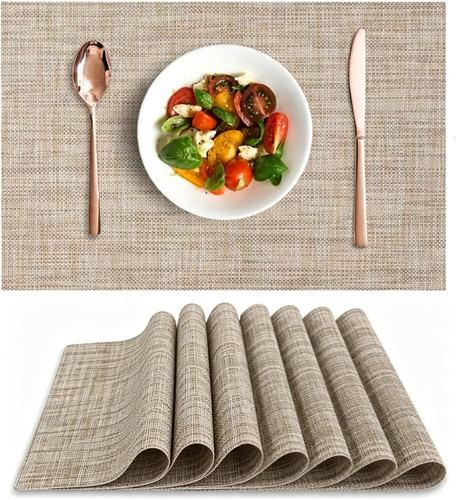 Set woven placemats heat - 8, placemats,