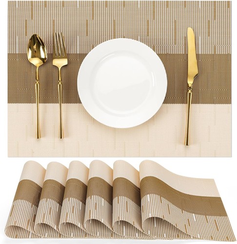 Placemats set vinyl woven - vinyl,