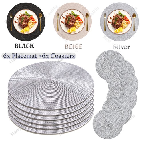 Set round placemats - set,