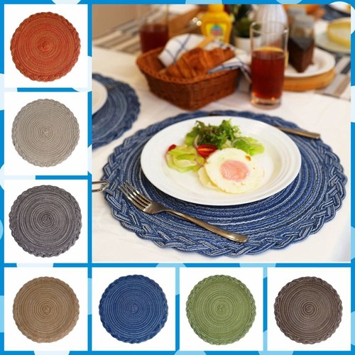 Round woven placemats - woven, kitchen