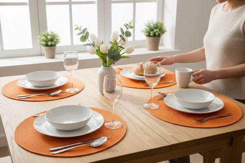 Set round woven - set, placemats