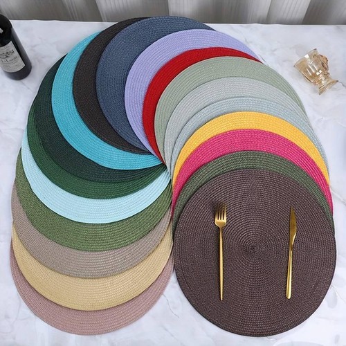 Woven table place mats - table,