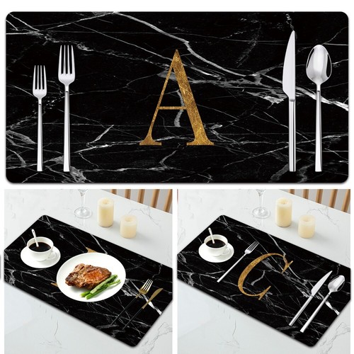 Leather placemats table mats - table,